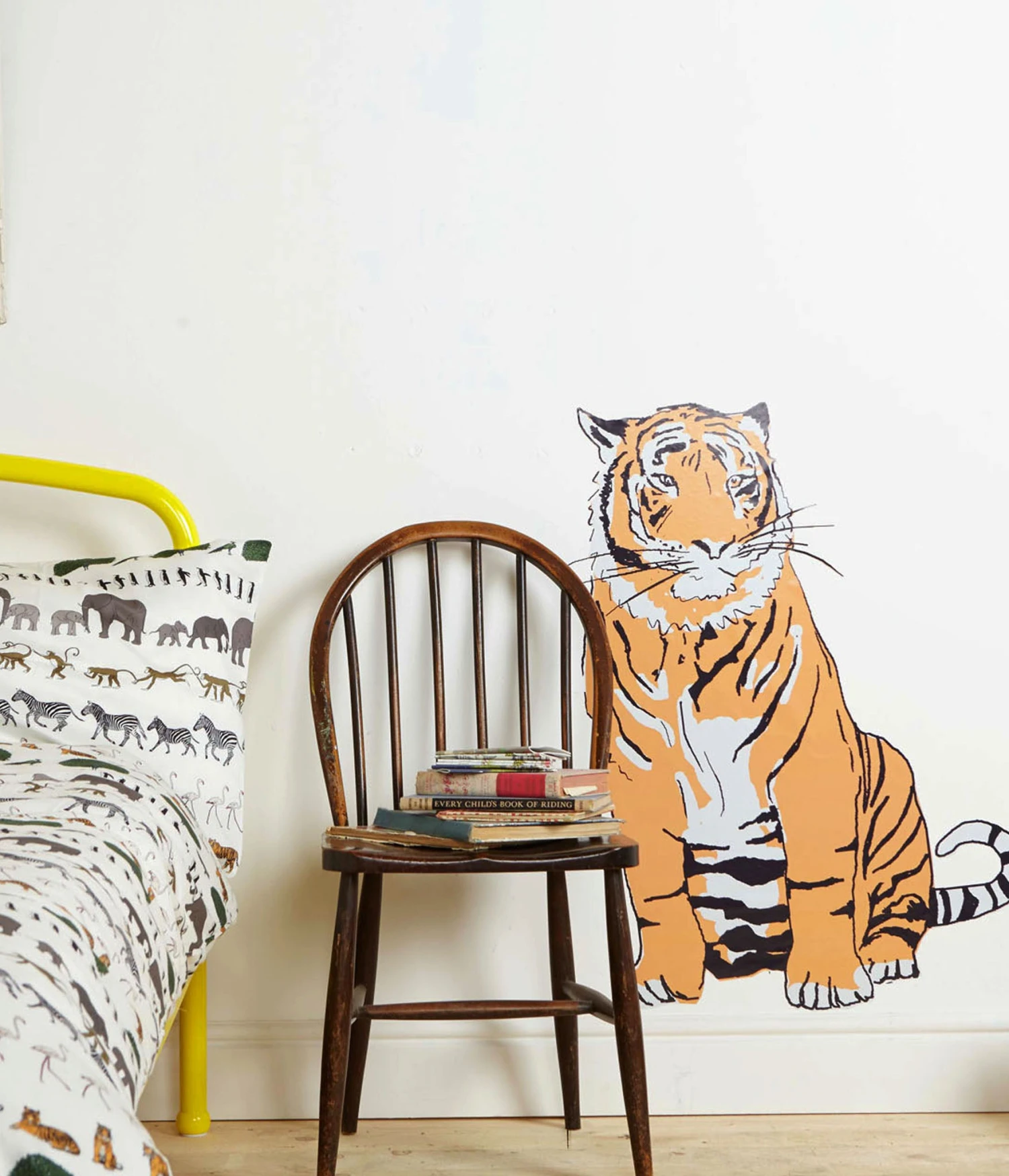 Sitting Up Tiger Wall Sticker 5 Sitting Up Tiger Wall Sticker - Image 5