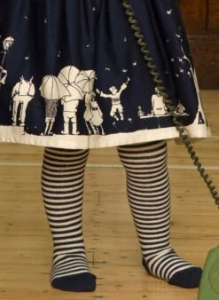 Baby Tights - Navy / Cream Stripe -Palava Sale Store Tights navy stripe