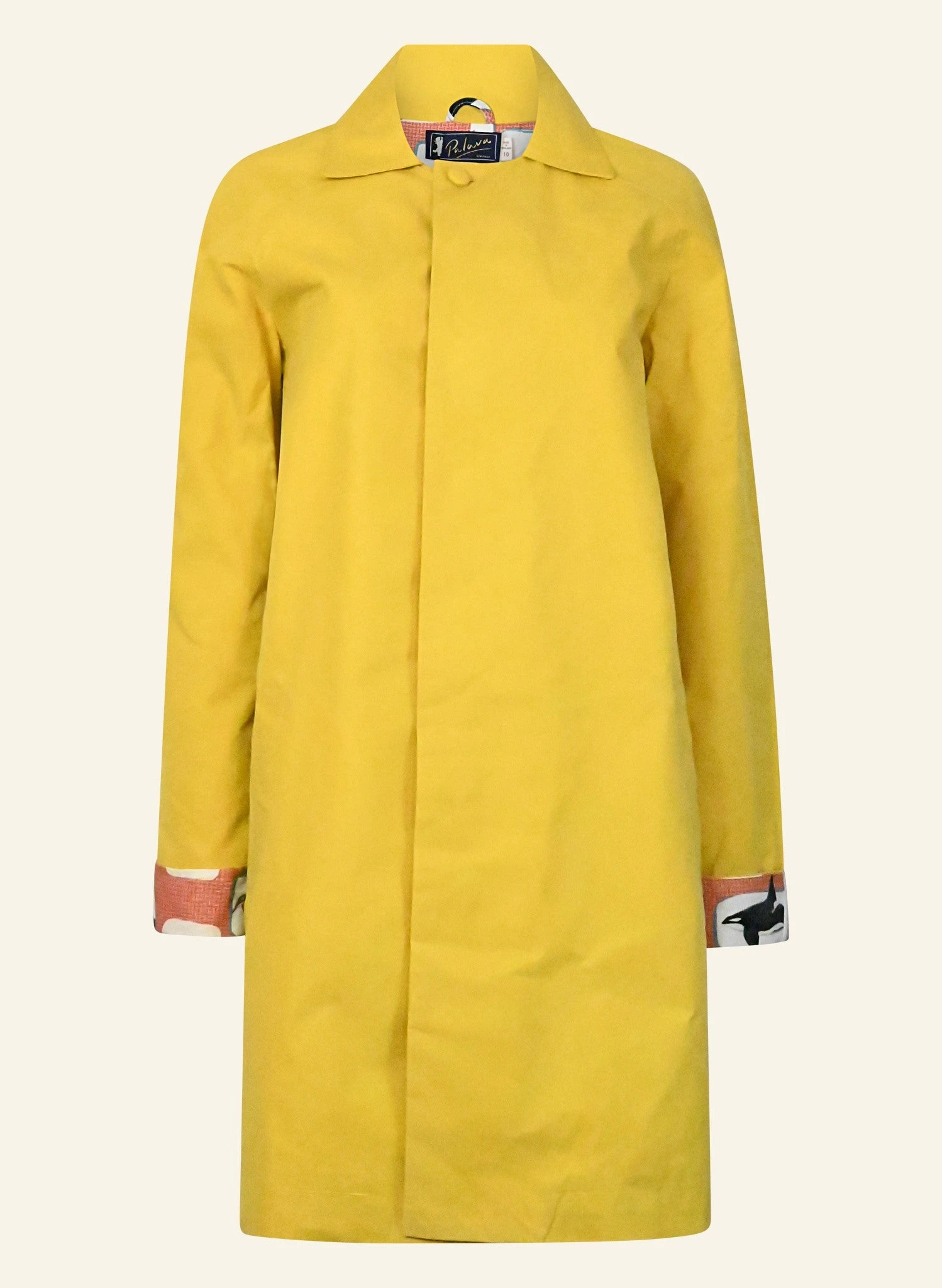 Heritage - Yellow Trench Coat - Red Coastal Memoirs Lining 1 Heritage - Yellow Trench Coat - Red Coastal Memoirs Lining