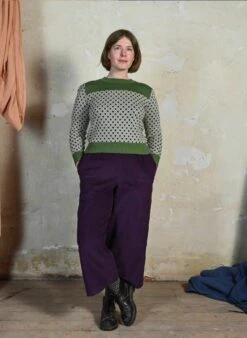 Edith - Plum Needlecord Trousers -Palava Sale Store Untitled