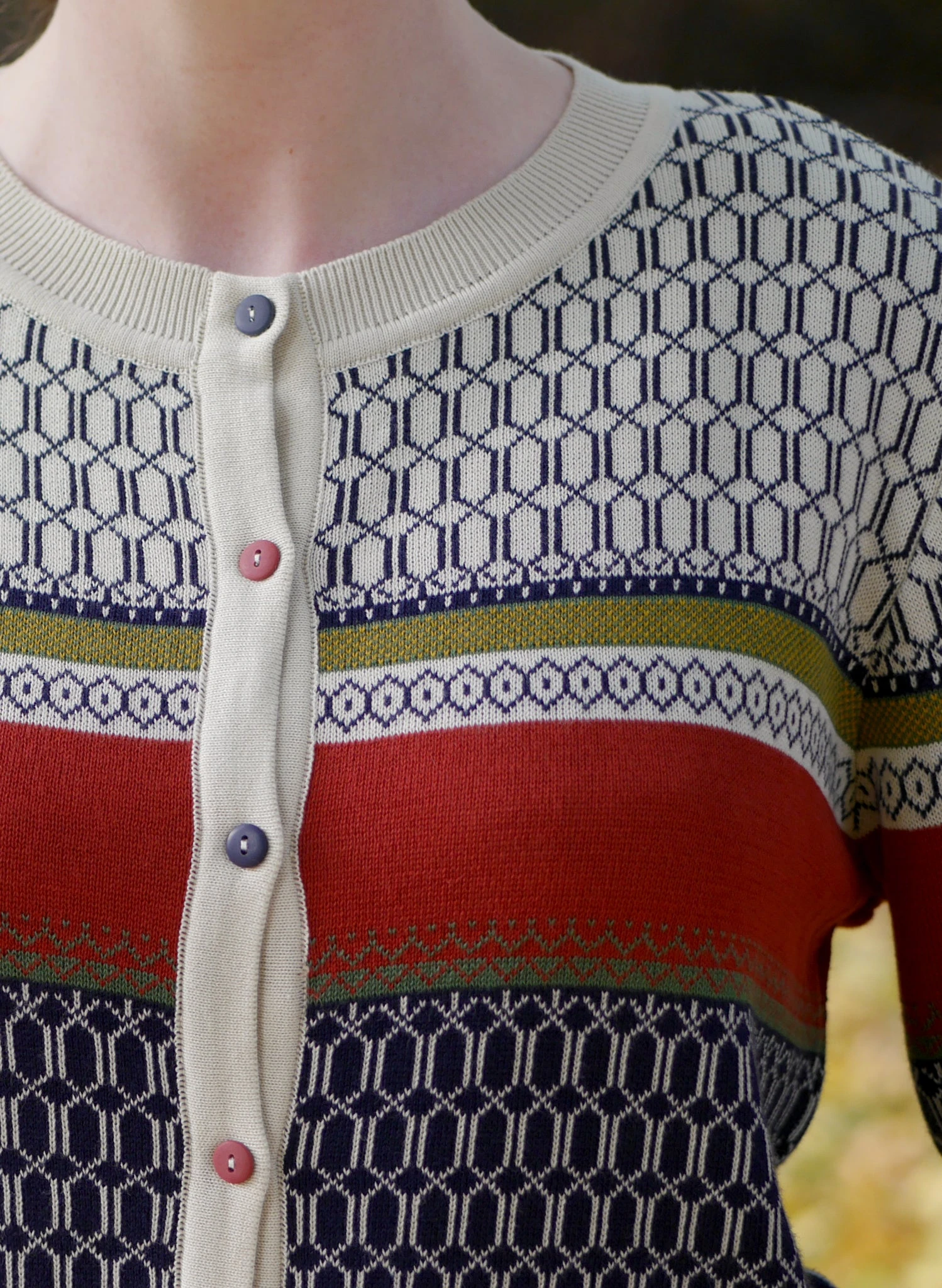 Vera Cardigan - Multi Geometric Fairisle 6 Vera Cardigan - Multi Geometric Fairisle - Image 6