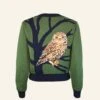 Vera - Green Owl Cardigan