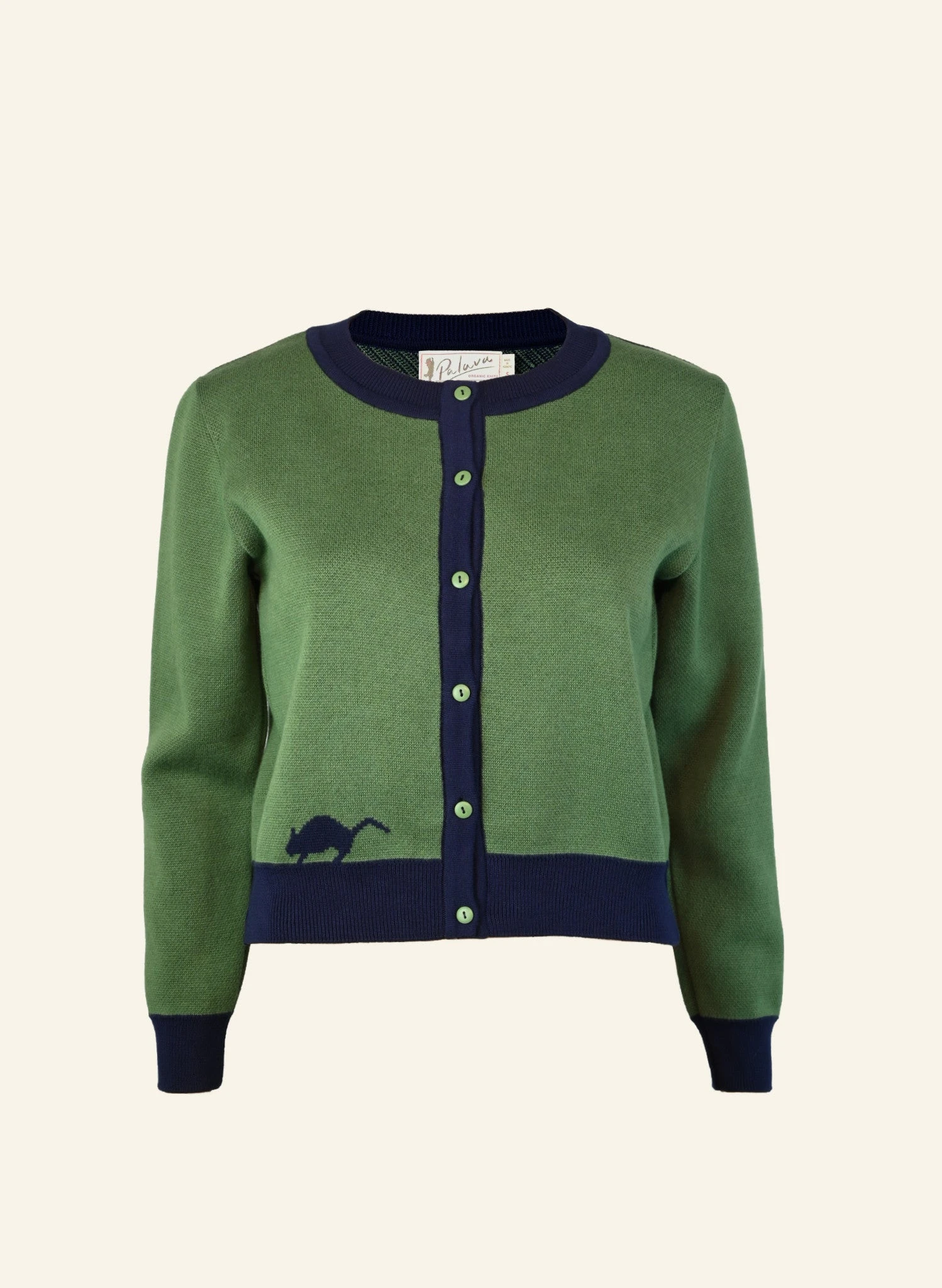 Vera - Green Owl Cardigan 3 Vera - Green Owl Cardigan - Image 3