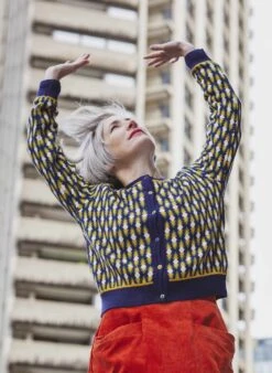 Vera Jacquard Cardigan - Navy Diamond 13 Vera Jacquard Cardigan - Navy Diamond -Palava Sale Store Vera NavyDiamond website 4