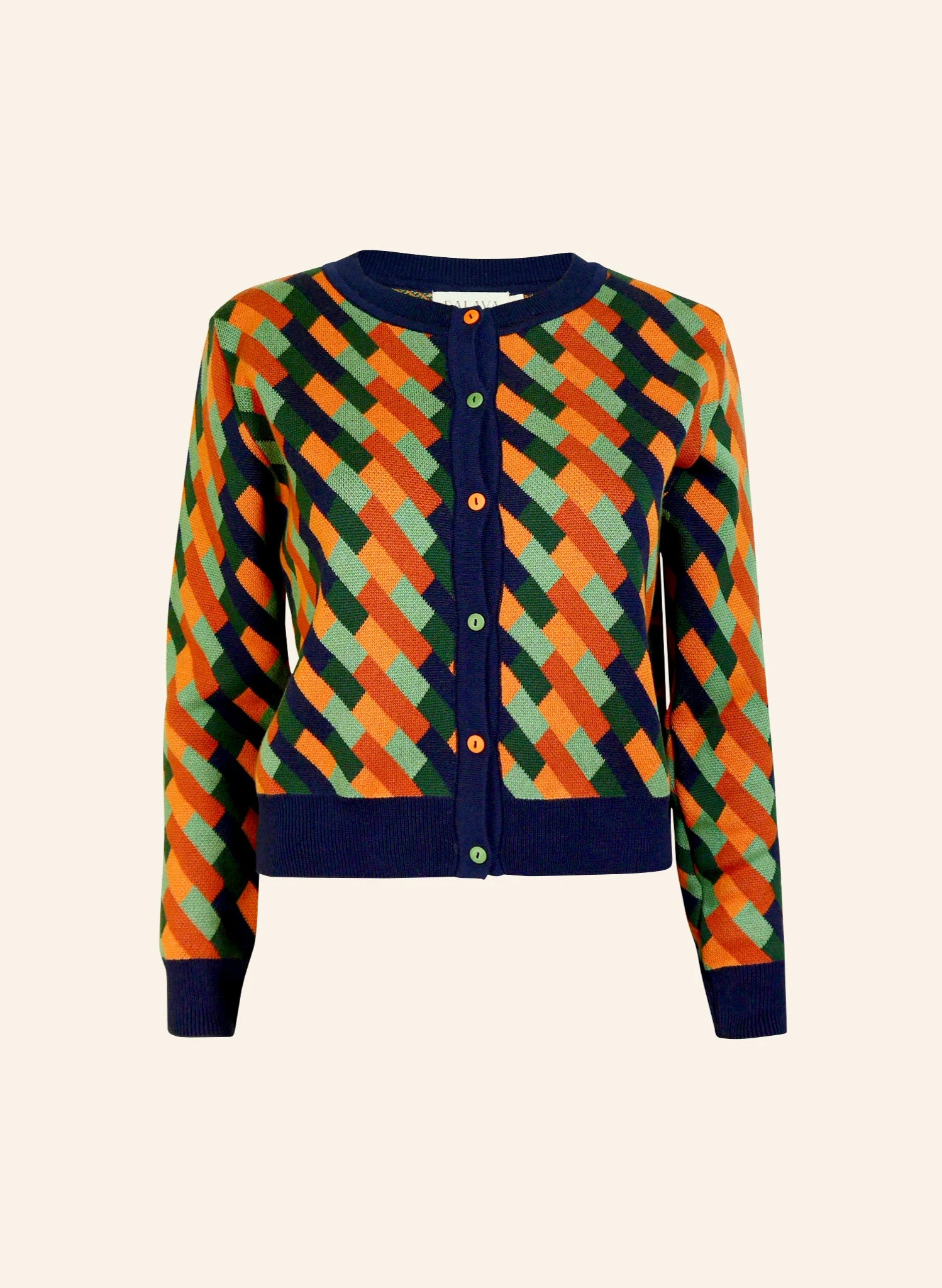 Vera - Coral Kaleidoscope Cardigan 1 Vera - Coral Kaleidoscope Cardigan