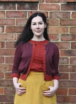 Vera Embroidered Cardigan - Plum Hedgerow 5 Vera Embroidered Cardigan - Plum Hedgerow -Palava Sale Store Vera PlumHedgerow website 1