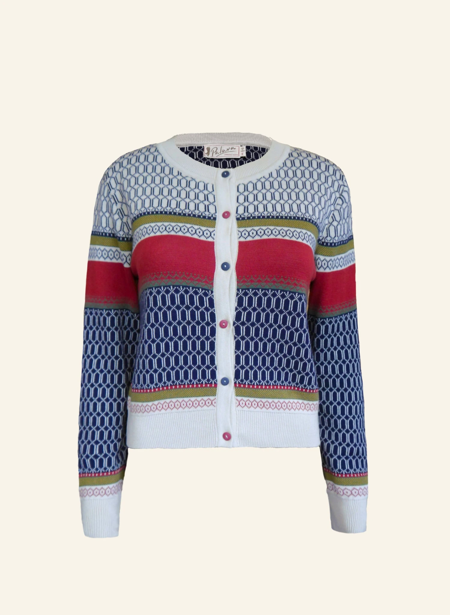 Vera Cardigan - Multi Geometric Fairisle 1 Vera Cardigan - Multi Geometric Fairisle