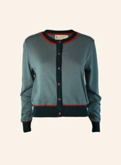 Vera - Mineral Blue Hedgerow Cardigan 7 Vera - Mineral Blue Hedgerow Cardigan -Palava Sale Store Vera mineral blue hedgerow front crback