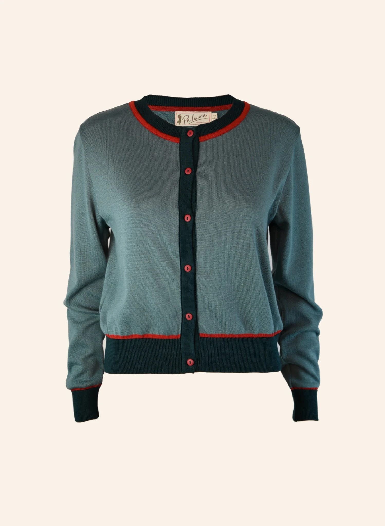 Vera - Mineral Blue Hedgerow Cardigan 3 Vera - Mineral Blue Hedgerow Cardigan - Image 3