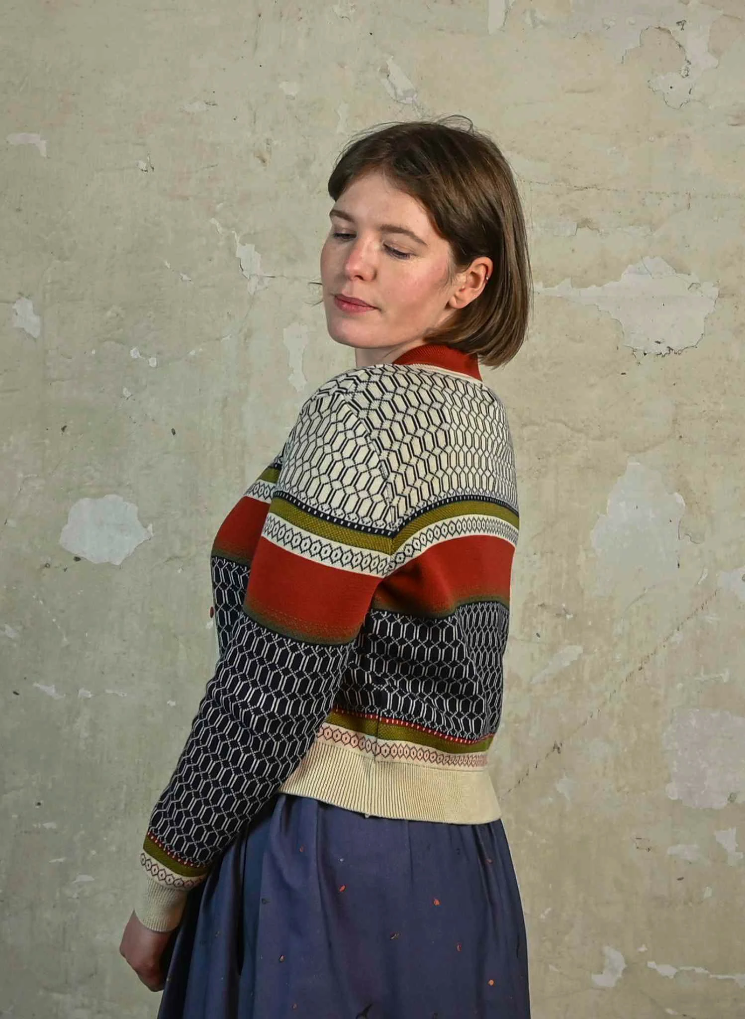 Vera Cardigan - Multi Geometric Fairisle 7 Vera Cardigan - Multi Geometric Fairisle - Image 7