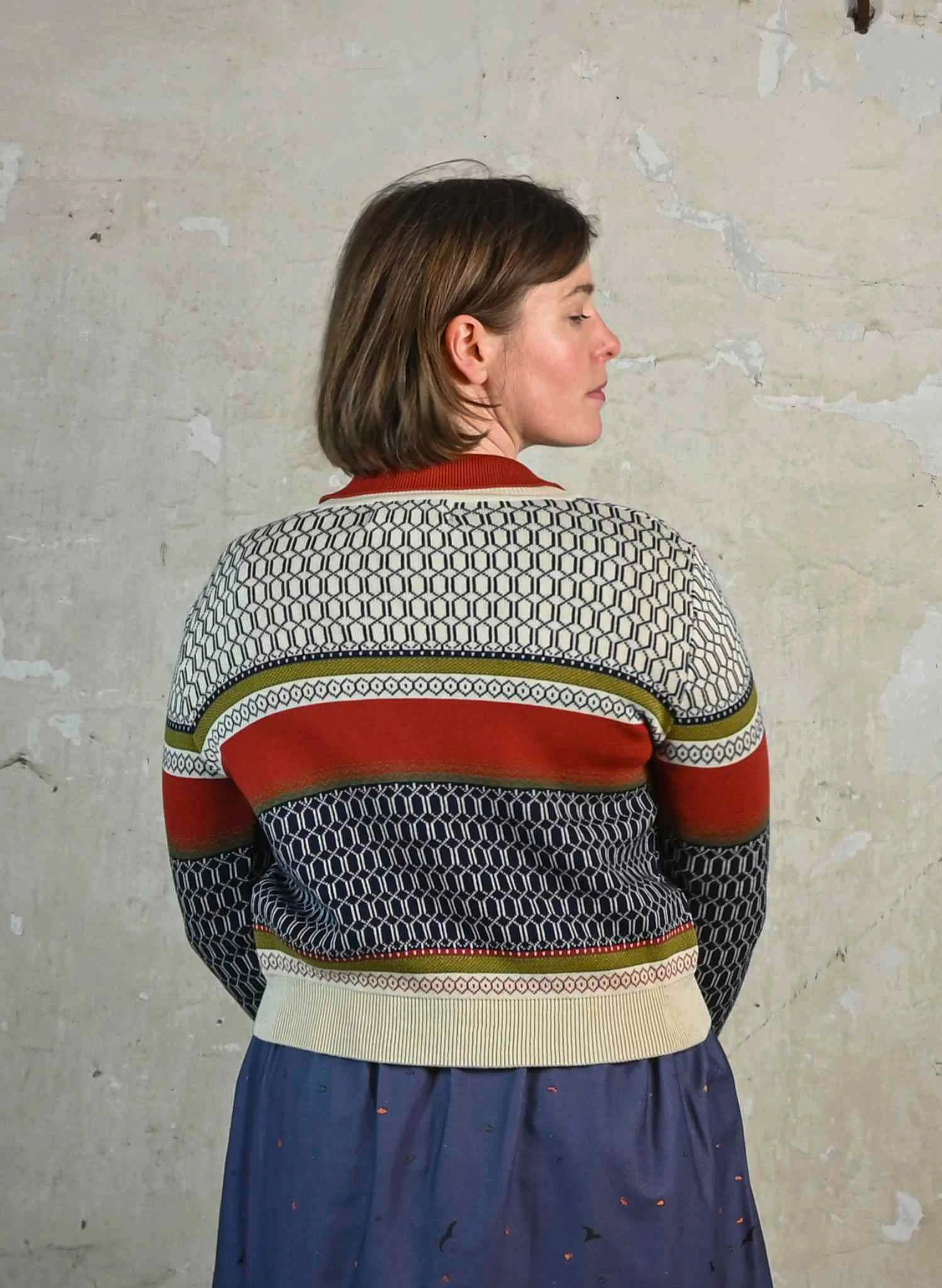 Vera Cardigan - Multi Geometric Fairisle 3 Vera Cardigan - Multi Geometric Fairisle - Image 3