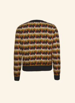 Vera Jacquard Cardigan - Navy Marbled Feather -Palava Sale Store VeraMarbledNavyFeather back