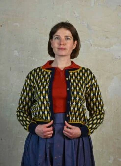 Vera Jacquard Cardigan - Navy Diamond 14 Vera Jacquard Cardigan - Navy Diamond -Palava Sale Store VeraNavydiamond