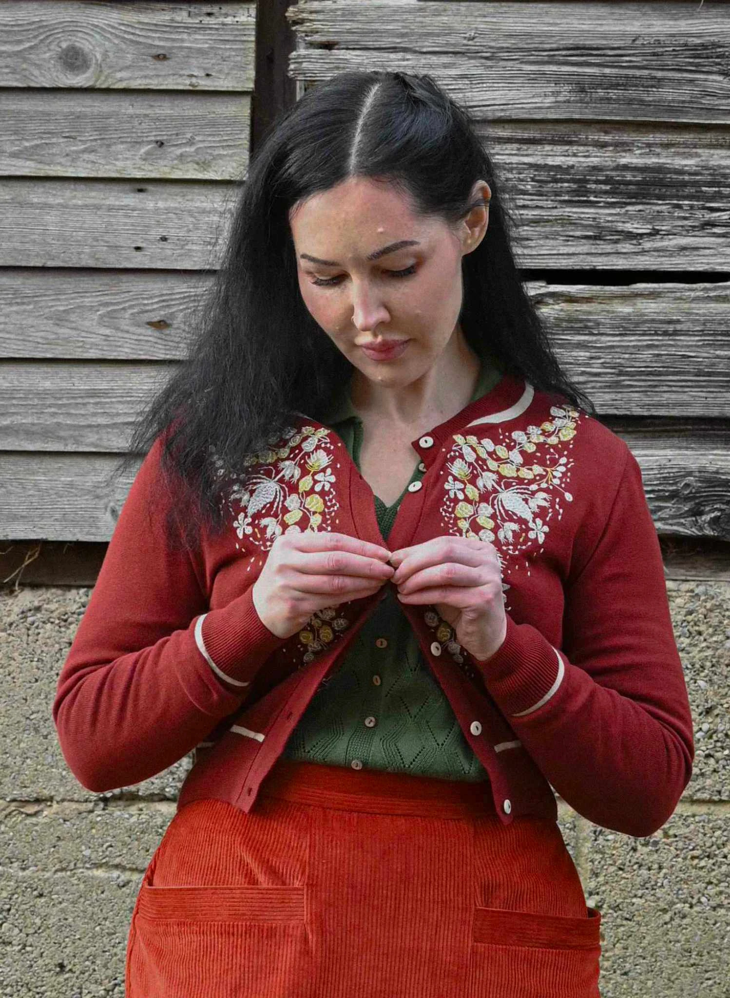 Vera - Burgundy Berries Cardigan 3 Vera - Burgundy Berries Cardigan - Image 3