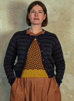 Vera - Navy Cross Hatch Cardigan -Palava Sale Store Vera Cross Hatch Edited with lightroom 3