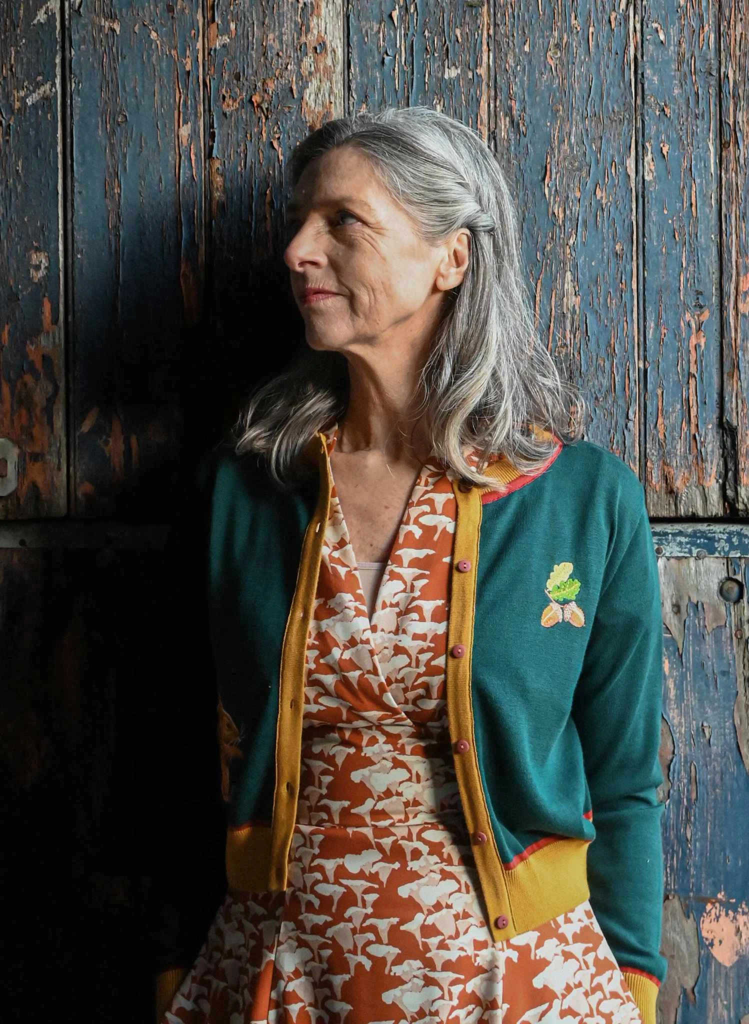 Rita Long-sleeve - Rust Chanterelle Dress 4 Rita Long-sleeve - Rust Chanterelle Dress - Image 4