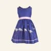 Millie Children's Dress - Blue Flamingo