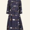 Beatrice Dress - Navy Endangered Animals