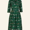Cynthia Dress - Green Porcelain Dogs