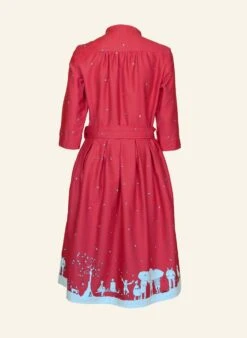 Cynthia - Red Aunt Eva Dress -Palava Sale Store cynthia red aunt eva creambg 2