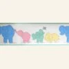 Poppy - Elephants (Pastel) - Wallpaper Border - 10m
