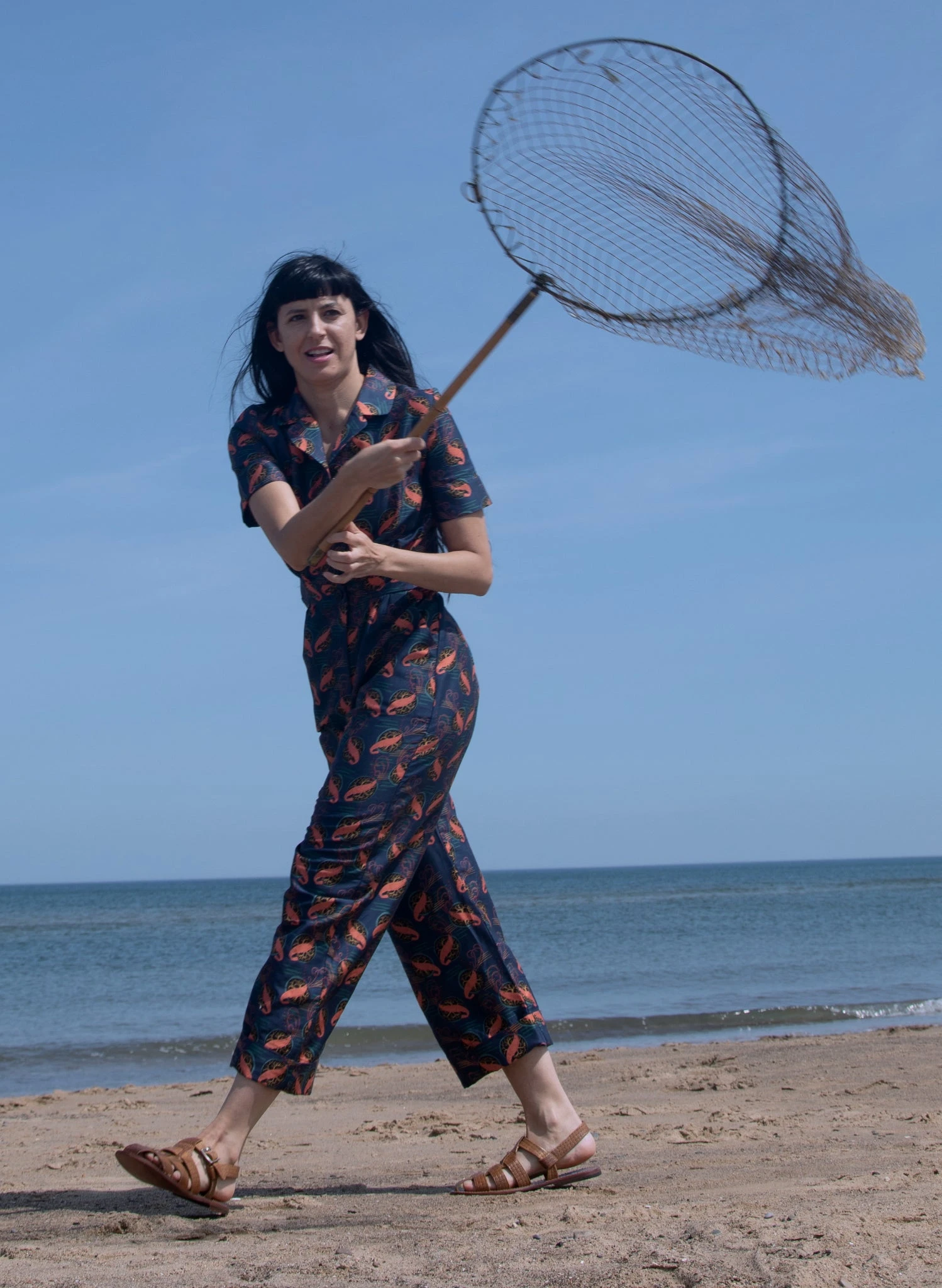 Francesca Long Jumpsuit - Navy Prawn Cocktail 11 Francesca Long Jumpsuit - Navy Prawn Cocktail - Image 11