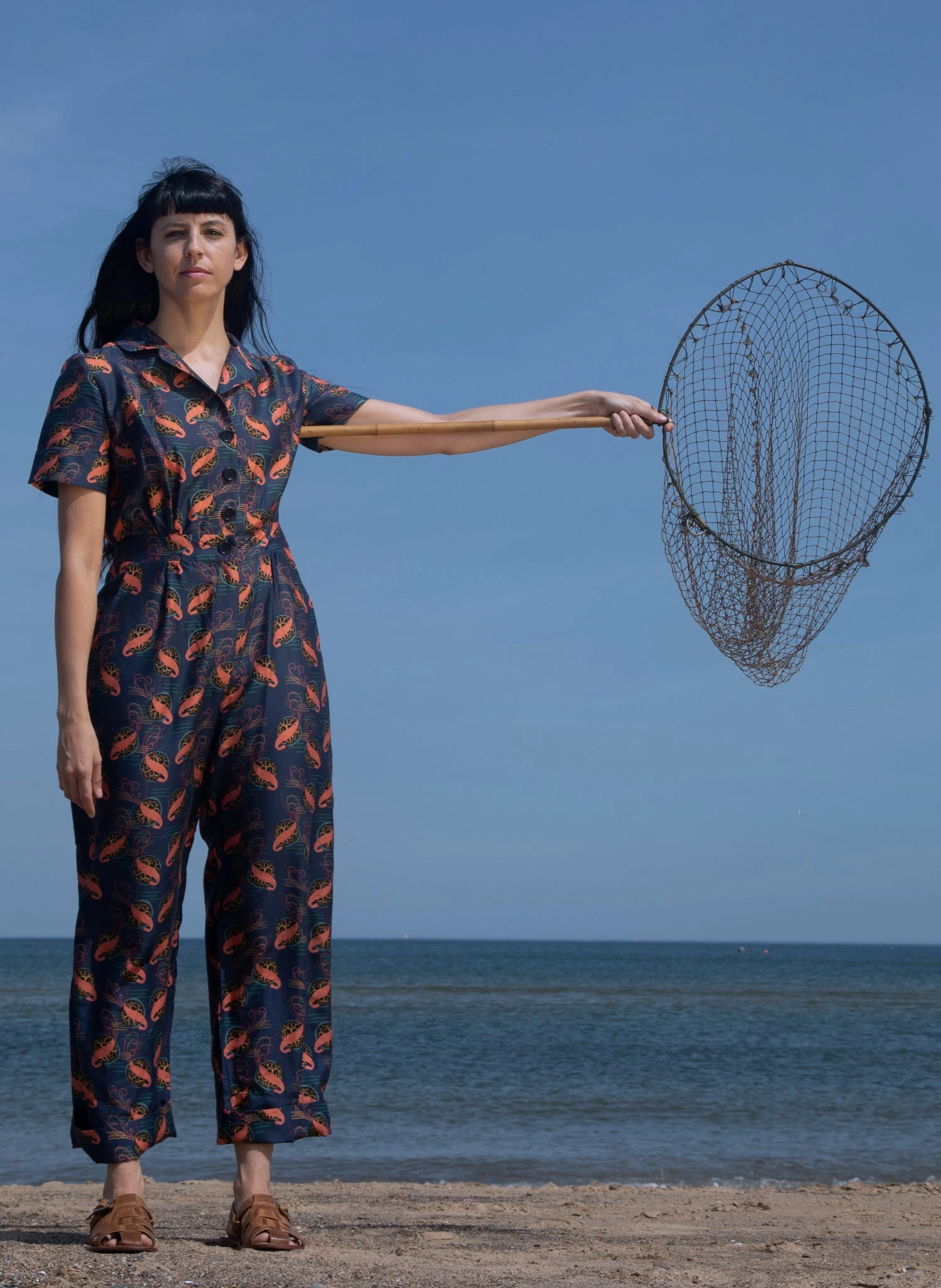 Francesca Long Jumpsuit - Navy Prawn Cocktail 12 Francesca Long Jumpsuit - Navy Prawn Cocktail - Image 12