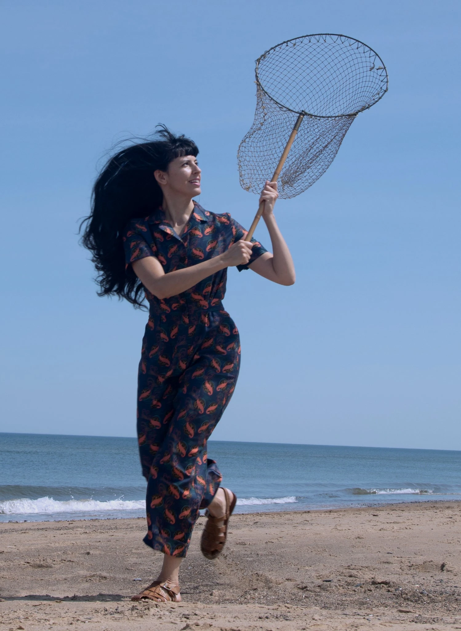 Francesca Long Jumpsuit - Navy Prawn Cocktail 6 Francesca Long Jumpsuit - Navy Prawn Cocktail - Image 6