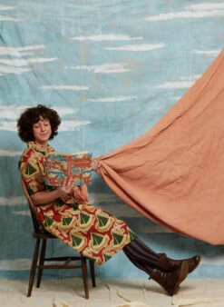 Ida - Burgundy Sailing Boats Dress -Palava Sale Store ida sailing boats 1