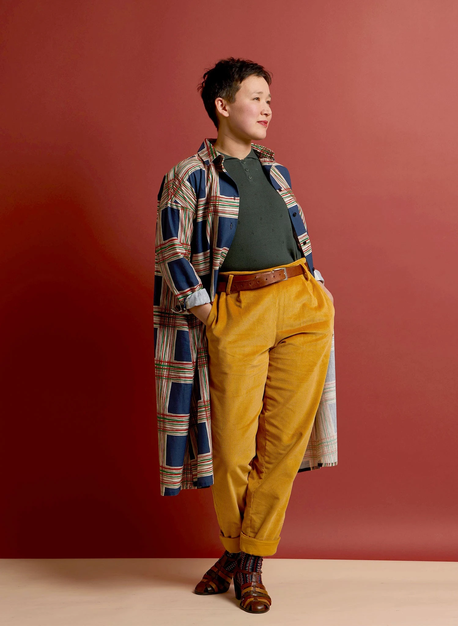 Izzy Shirt Dress - Navy Check 2 Izzy Shirt Dress - Navy Check - Image 2