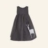 Rosie Children's Dress - Grey Reindeer | Linen