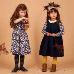 Rosie Children's Dress - Navy Fox 8 Rosie Children's Dress - Navy Fox -Palava Sale Store rosie navy fox 2