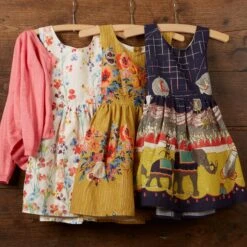 Martha - Navy Circus Parade Dress | Cotton Linen Blend -Palava Sale Store sweetpea 7