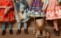 Baby / Toddler Tights - Orange/Cream Stripe -Palava Sale Store tights