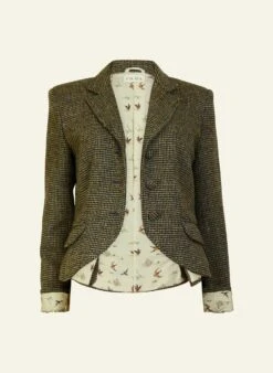 Heritage Riding Jacket - Hazel With Cream Duck Lining 12 Heritage Riding Jacket - Hazel With Cream Duck Lining -Palava Sale Store tweed jacket beige multi front 1 creambg