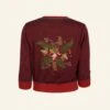 Vera Embroidered Cardigan - Plum Hedgerow