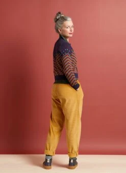 Vera Jacquard Cardigan - Navy Slide -Palava Sale Store vera navy cardigan colourful stripes 5