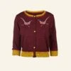 Vera Embroidered Cardigan - Plum Pheasant