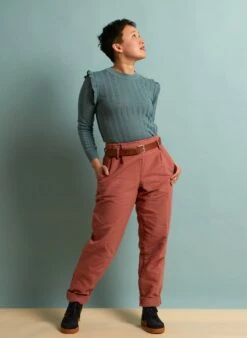 Wilma Trousers - Pink Moleskine -Palava Sale Store wilma pink new 3